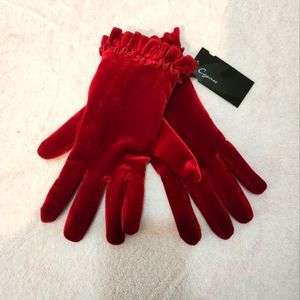 Women's Thinsulate 3M Cejon Velvet Gloves. Red. One Size.